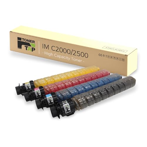 Toner Tap Compatible Toner Cartridge Replacement for Ricoh 842307, 842310, 842309, 842308, Compatible with Ricoh IM C2000, 2500 (4-Pack)