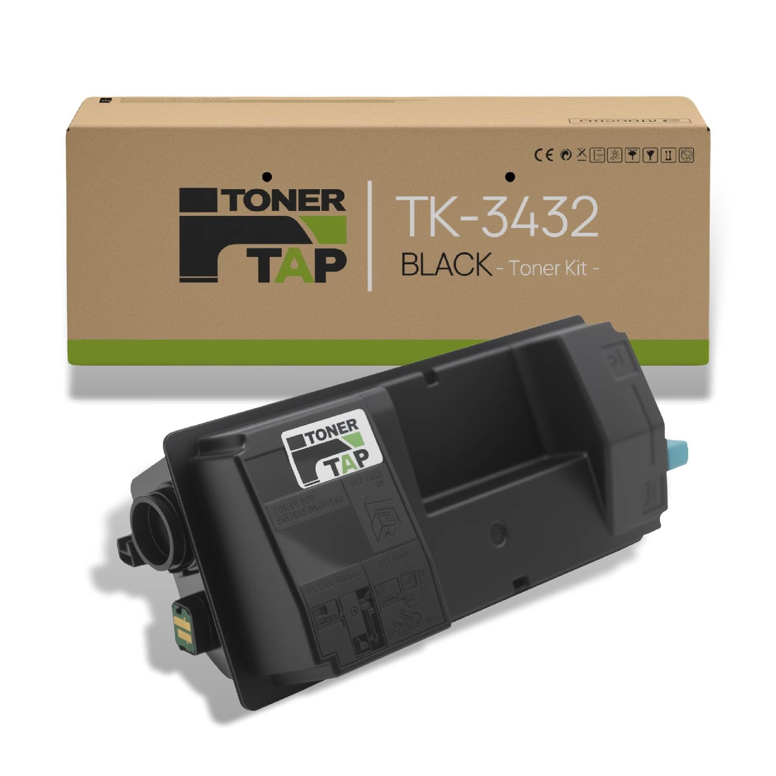 Toner Tap TK-3432 Toner Cartridge Replacement Compatible for Kyocera ECOSYS PA5500x MA5500ifx - High-Yield 25,000 Pages Black Toner