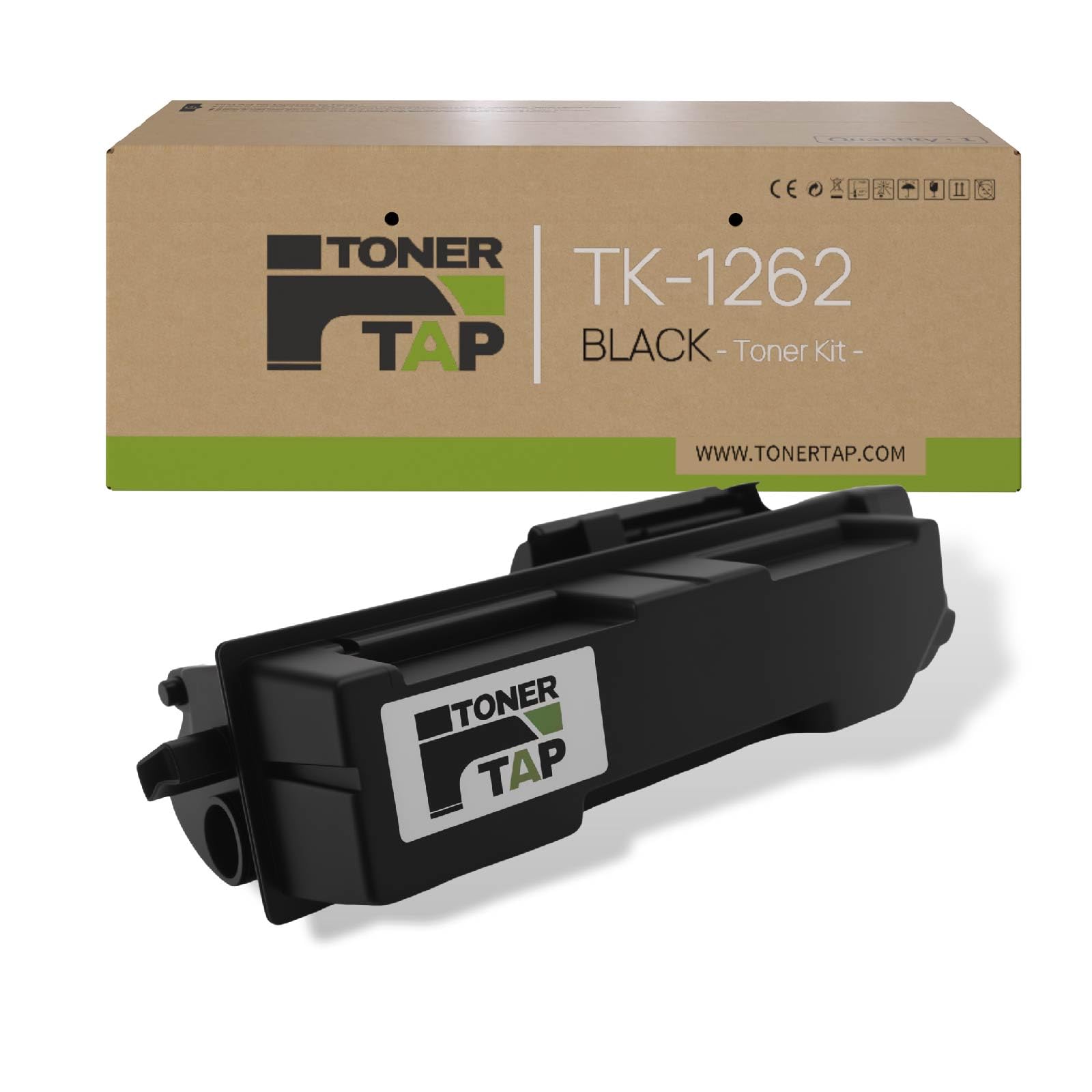 Toner Tap TK-1262 Toner Cartridge Replacement Compatible for Kyocera ECOSYS PA4000wx - High-Yield 10,000 Pages Black Toner