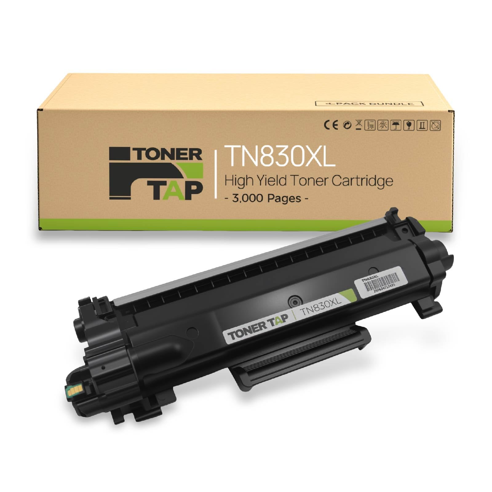 Toner Tap TN830XL Toner Cartridge Replacement Compatible for Brother HL-L2460DW DCP-L2640DW HL-L2480DW HL-L2400D HL-L2405W MFC-L2820DW - High-Yield 3,000 Pages Black Toner