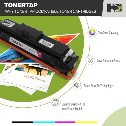 Toner Tap 210X Toner Cartridges for HP Color Laserjet Pro 4201dw,4201dn, HP Color Laserjet Pro MFP 4301dw,4301dn,4301fdw, W2100X W2101X W2103XW 2102X High Yield