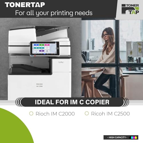 Toner Tap Compatible Toner Cartridge Replacement for Ricoh 842307, 842310, 842309, 842308, Compatible with Ricoh IM C2000, 2500 (4-Pack)
