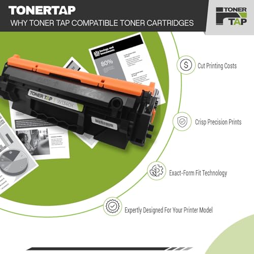 Toner Tap 134X Toner Cartridge Replacement Compatible for HP Laserjet MFP M234dw,MFP M234sdw, HP Laserjet M209d Pro M209,M209dw - High-Yield 2,400 Pages Black Toner W1340X
