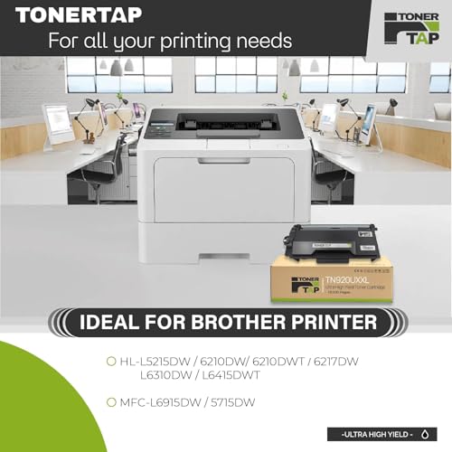 Toner Tap TN920UXXL Toner Cartridge Replacement Compatible for Brother HL-L5215DW/L6210DW/L6210DWT/L6217DW/L6310DW/L6415DWT, Brother MFC-L6915DW/L5715DW, Ultra High-Yield 18,000 Pages Black Toner