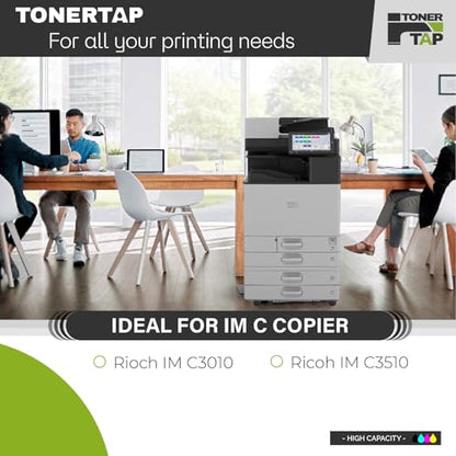 Toner Tap Toner Cartridge for Ricoh IM C3010,3510 4-Pack , High-Yield