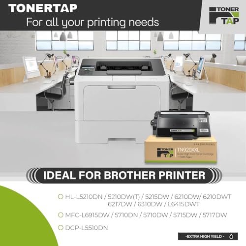 Toner Tap TN920XXL Toner Cartridge Replacement Compatible for HL-L5210DN, HL-L5210DW, HL-L5210DWT, HL-L5215DW, HL-L6210DW, HL-L6210DWT, HL-L6310DW,MFC-L6810DW, Super High-Yield 11,000 Pages Black