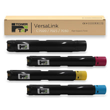 Load image into Gallery viewer, Toner Tap 106R03741 106R03744 106R03743 106R03742 Toner Cartridges 4-Pack (Black Cyan Magenta Yellow) for Xerox VersaLink C7020,7025,7030, High-Yield Replacement
