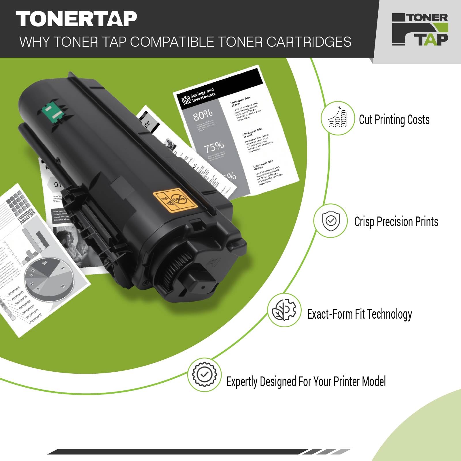 Toner Tap TK-1272 Toner Cartridge Replacement Compatible for Kyocera ECOSYS MA4000x, MA4000wfx, MA4000wifx - High-Yield 10,000 Pages Black Toner