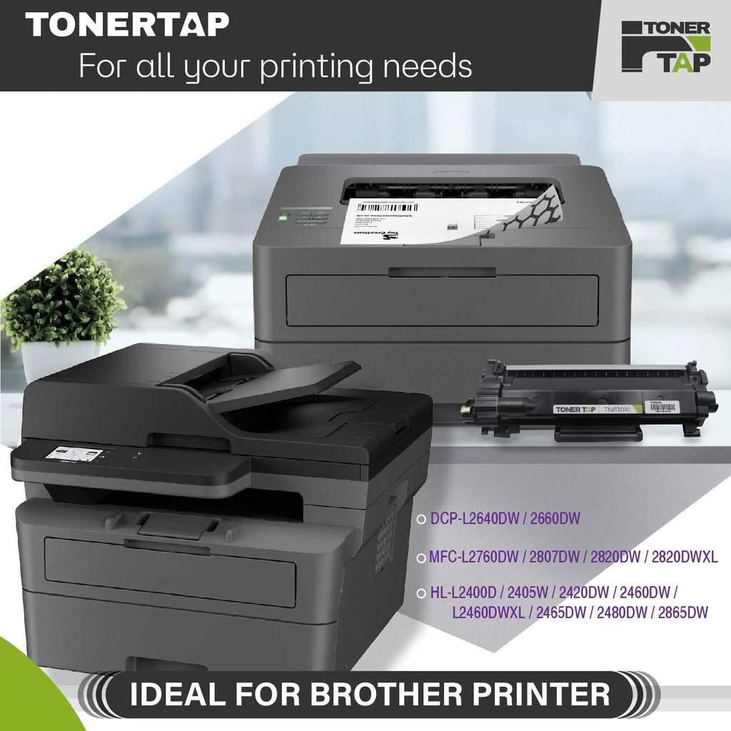 Toner Tap TN830XL Toner Cartridge Replacement Compatible for Brother HL-L2460DW DCP-L2640DW HL-L2480DW HL-L2400D HL-L2405W MFC-L2820DW - High-Yield 3,000 Pages Black Toner