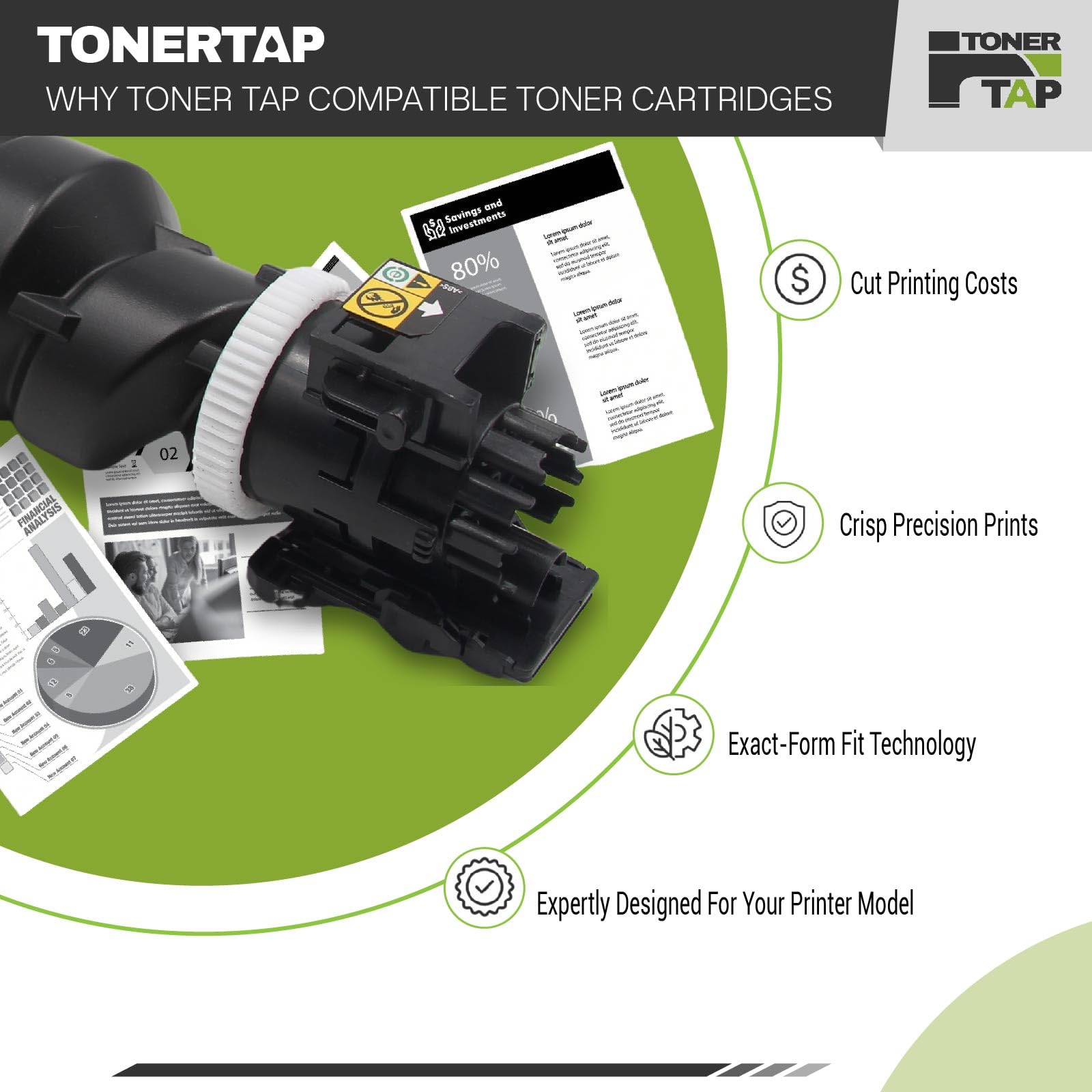 Toner Tap TK-6347K Toner Cartridge Replacement Compatible for TASKalfa 4004i, 5004i, 6004i, 7004i, High-Yield 40,000 Pages Black Toner