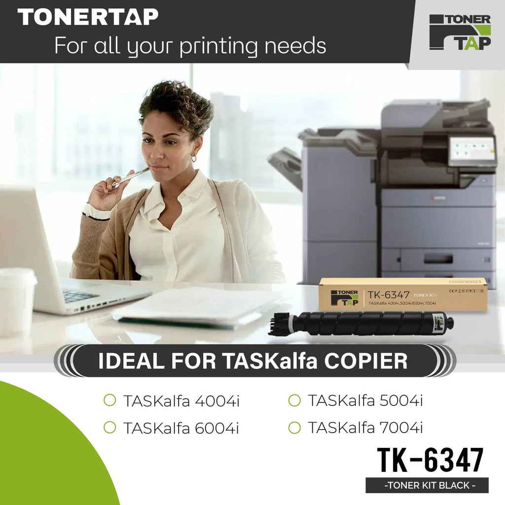 Toner Tap TK-6347K Toner Cartridge Replacement Compatible for TASKalfa 4004i, 5004i, 6004i, 7004i, High-Yield 40,000 Pages Black Toner