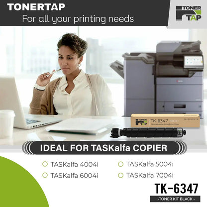 Toner Tap TK-6347K Toner Cartridge Replacement Compatible for TASKalfa 4004i, 5004i, 6004i, 7004i, High-Yield 40,000 Pages Black Toner