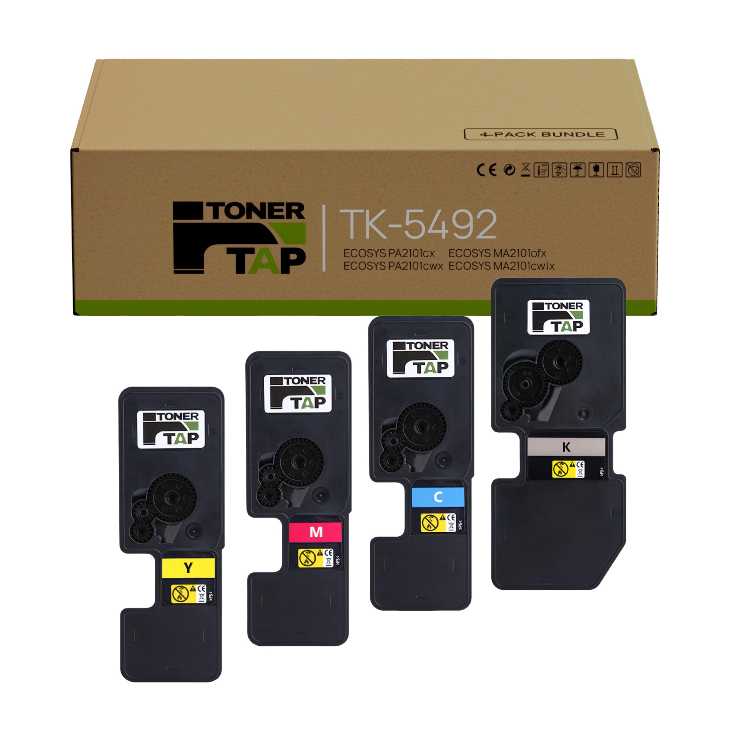Toner Tap TK-5492K Toner Cartridge Replacement Compatible for Kyocera ECOSYS PA2101cwx, PA2101cx, MA2101cwfx, MA2101cfx - High-Yield 2,800 Pages Black Toner