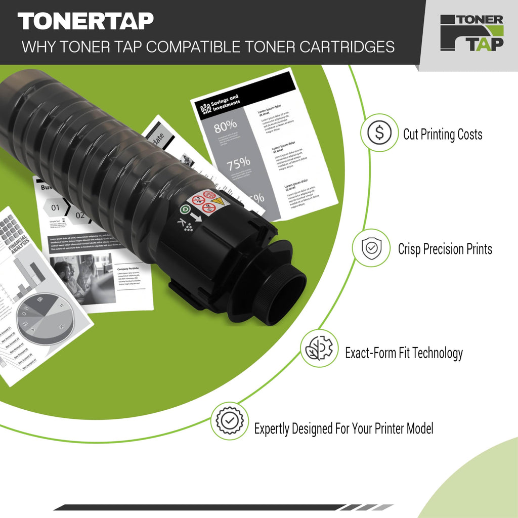 Toner Tap 842609 Toner Cartridge Replacement Compatible for Ricoh IM 370F,460F,460FTL - High-Yield 13,500 Pages Black Toner