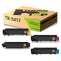 Toner Tap TK-5417K TK-5417C TK-5417M TK-5417Y Toner Cartridges 4-Pack (Black Cyan Magenta Yellow) for Kyoccera TASKalfa PA4500ci MA4500ci, High-Yield Replacement