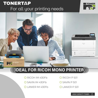 Toner Tap Toner Cartridge Compatible Ricoh IM 430Fb, P 501 - High-Yield 14,000 Pages Black